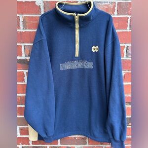 Vintage NCAA 2004 Notre Dame Fighting Irish 1/4 Zip Fleece XXL Pullover Z2